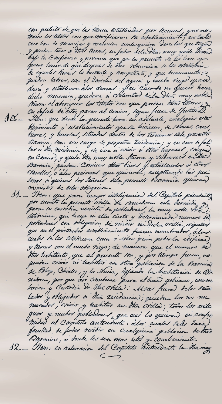 Fragment de la Carta de Poblament